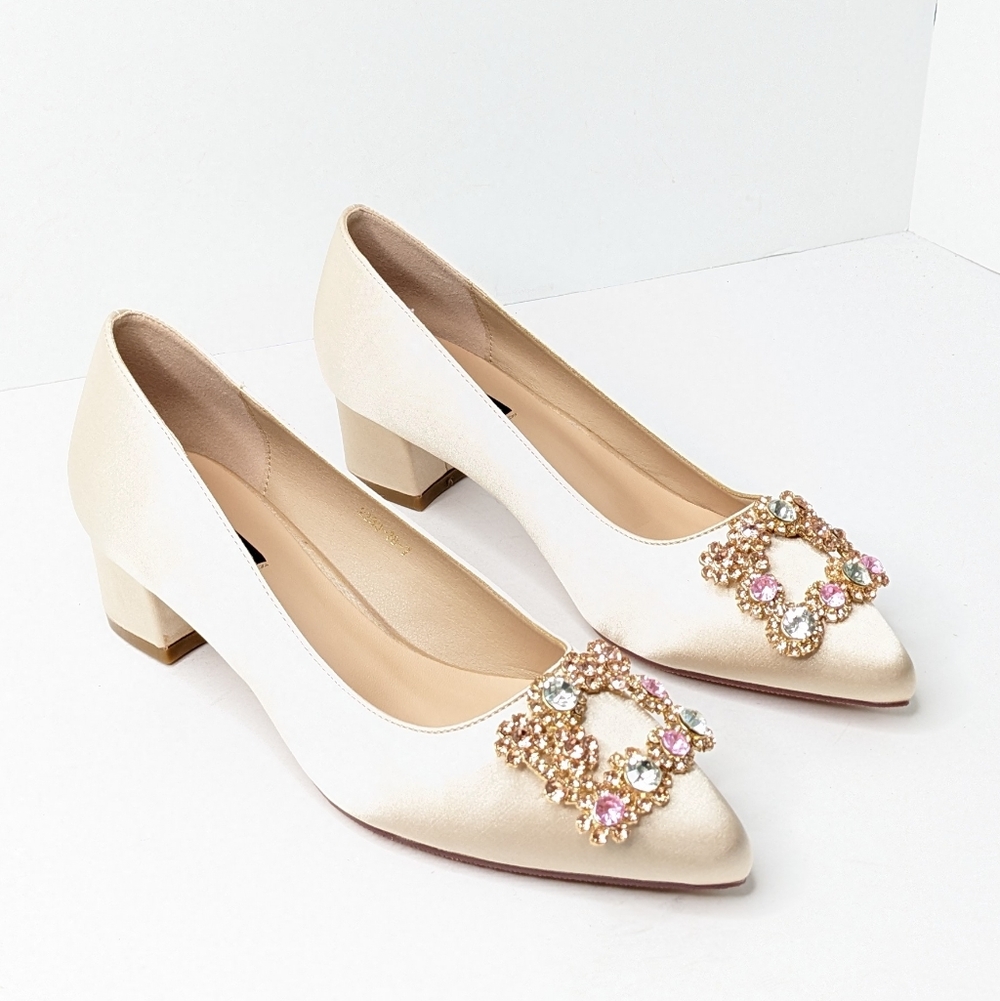 Erijunor Dress Pumps, Champagne, Womens 7
